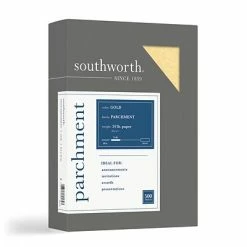 Best deal 😀 Colored Paper Southworth Parchment Specialty Multipurpose Paper, 24 Lbs., 8.5" X 11", Gold, 500/Box (994C) 👍
