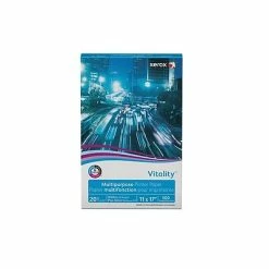 Budget 🥰 Xerox® Vitality™ Paper Xerox® Vitality® 11" X 17" Multipurpose Paper, 20 Lbs., 92 Brightness, 500/Ream (3R3761) 🛒