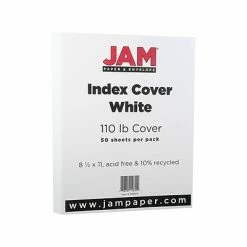 Top 10 😀 Card Stock JAM Paper Vellum Bristol 110 Lb. Cardstock Paper, 8.5" X 11", White Vellum Bristol, 50 Sheets/Pack (169855) 🌟
