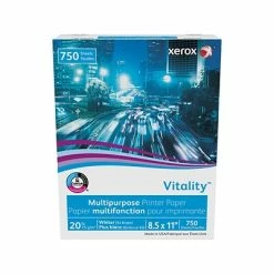 Discount ❤️ Copy & Multipurpose Paper Xerox Vitality 8.5" X 11" Multipurpose Paper, 20 Lbs., 92 Brightness, 750 Sheets/Ream (3R20195) 🧨