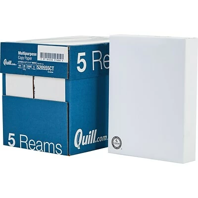 Cheapest 😉 Quill Brand® Copy Paper Quill Brand® 8.5" X 11" Multipurpose Copy Paper, 20 Lbs., 94 Brightness, 500 Sheets/Ream, 5 Reams/Carton (520555) 😀 - Image 4