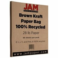 Top 10 🎉 JAM Paper Matte Colored Paper, 28 Lbs., 8.5" X 11", Brown Kraft, 50 Sheets/Pack (LEKR36926) 😉