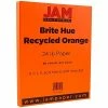 Outlet ⭐ JAM Paper® Smooth Colored Paper, 24 Lbs., 8.5 X 11, Orange Recycled, 50 Sheets/Pack (103655A) 🎉