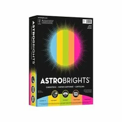 Flash Sale 😍 Card Stock Astrobrights Bright 65 Lb. Cardstock Paper, 8.5" X 11", Assorted Colors, Pack (99904) 🧨