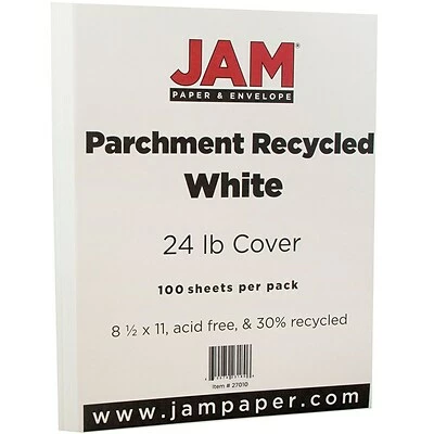 Hot Sale ✨ Copy & Multipurpose Paper JAM Paper® 8.5" X 11" Parchment Paper, 24 Lbs., 100 Brightness, 100 Sheets/Pack (27010) ✨
