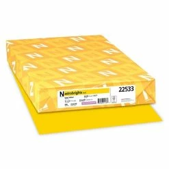 Best Pirce 👏 Astrobrights Colored Paper, 24 Lbs., 11" X 17", Solar Yellow, 500 Sheets/Ream (22533) 🧨