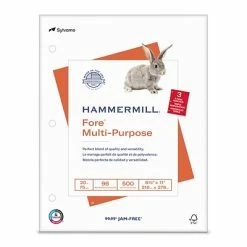 Cheapest 👏 HammerMill Paper 🔨 Hammermill Fore 8.5" X 11" 3-Hole Punched Multipurpose Paper, 20 Lbs., 96 Brightness, 500/Ream (103275) ❤️