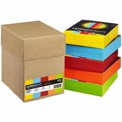 Discount ⌛ Card Stock Astrobrights 65 Lb. Cardstock Paper, 8.5" X 11", Assorted Colors, 250 Sheets/Ream, 5 Reams/Carton (98751) 🔔