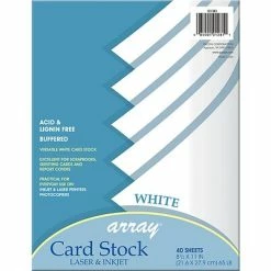 Wholesale 🛒 Card Stock Pacon Array 65 Lb. Cardstock Paper, 8.5" X 11", White, 40 Sheets/Pack (PAC101281) 🎁