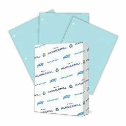 Buy 🛒 HammerMill Paper 🔨 Hammermill Colors Paper, 20 Lbs., 8.5" X 11", 3-Hole Punch, Blue, 500/Ream (102905) ⌛
