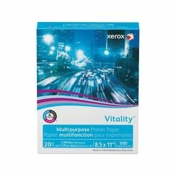 Budget ⌛ Copy & Multipurpose Paper Xerox Vitality 8.5" X 11" Multipurpose Paper, 20 Lbs., 92 Brightness, 500 Sheets/Ream (3R02047PY) 🥰