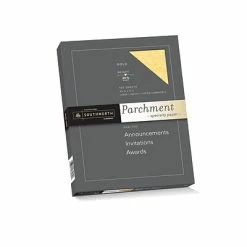 Deals 🤩 Classic Paper Southworth Parchment Specialty Multipurpose Paper, 24 Lbs., 8.5" X 11", Gold, 100/Box (P994CK) 😍