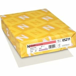 Best Pirce 👍 Neenah Paper Resume/Cotton Letterhead Paper CLASSIC® Linen Writing Paper, 8 1/2" X 11", 24 Lb., Linen Finish, Antique Gray, 500/Ream 🛒