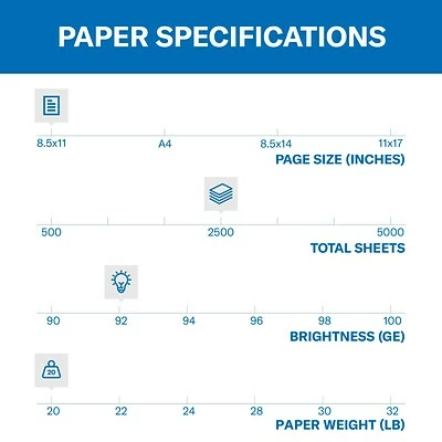 Wholesale ✨ HammerMill Paper 🔨 Hammermill Tidal Express Pack 8.5" X 11" Copy Paper, 20 Lbs., 92 Brightness, Half Carton, No Reams, 2500/Sheets (163120) ✨ - Image 3