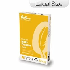 Best Sale ✔️ Quill Brand® Premium Multi-Purpose Paper Quill Brand® 8.5" X 14" Premium Multi-Purpose Paper, 20 Lbs., 97 Brightness, 500 Sheets/Ream (40434) 🎉