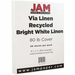 Best deal 💯 Jam® Strathmore Cover Cardstock JAM Paper Strathmore 80 Lb. Cardstock Paper, 8.5" X 11", Bright White, 50 Sheets/Pack (144000) ⭐