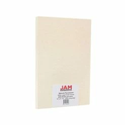 Wholesale ❤️ Jam® Parchment Recycled Cover Cardstock JAM Paper Ivory Cardstock 65 Lb. Cardstock Paper, 8.5" X 14", Natural Parchment, 250 Sheets/Pack (96700400B) 😀