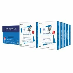Outlet 🌟 HammerMill Paper 🔨 Hammermill Great White Recycled Copy 3-Hole Punched, 92 Brightness, 20Lb, Letter, 5000/Carton (86702) ❤️