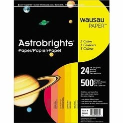Discount ⭐ AstroBrights Colored Paper, 24 Lbs., 8.5" X 11", Assorted Warm Colors, 500 Sheets/Ream (WAU20272) 🔔