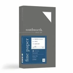 Wholesale 😍 Resume/Cotton Letterhead Paper Southworth® 25% Cotton-Content Fine Business Paper, Legal Size, 20lb., Red Ruled, 500 Sheets/Box (403ER) ✔️