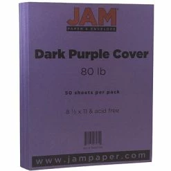 Best Pirce 😀 Jam® Texture Cover Cardstock JAM Paper® Matte Cardstock, 8.5 X 11, 80lb Dark Purple, 50/pack (364412786) 👏