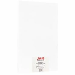 Outlet 🎁 Resume/Cotton Letterhead Paper JAM Paper Ledger Strathmore 11" X 17" Paper, 24 Lbs., Bright White Wove, 100 Sheets/Pack (51747084) 🎉