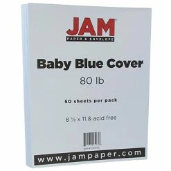 Top 10 ⌛ Jam® Texture Cover Cardstock JAM Paper® Matte Cardstock, 8.5 X 11, 80lb Baby Blue, 50/pack (5155792) 🎁