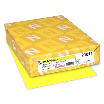 Cheapest 🌟 Astrobrights Colored Paper, 24 Lbs., 8.5" X 11", Lift-Off Lemon, 500 Sheets/Ream (21011) 😀