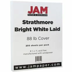 Best reviews of 🎁 Jam® Strathmore Cover Cardstock JAM Paper Strathmore 88 Lb. Cardstock Paper, 8.5" X 11", Bright White, 250 Sheets/Ream (301005B) ⭐