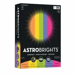 Budget ✨ Card Stock Astrobrights 65 Lb. Cardstock Paper, 8.5" X 11", Assorted Colors, 250 Sheets/Pack (21004) ✨