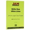 Wholesale 😉 JAM Paper® Smooth Colored Paper, 24 Lbs., 8.5" X 14", Ultra Lime Green, 500 Sheets/Ream (0151048B) 🌟