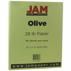 Wholesale ⌛ JAM Paper Matte Colored Paper, 28 Lbs., 8.5" X 11", Olive Green, 50 Sheets/Pack (16729244) 😀