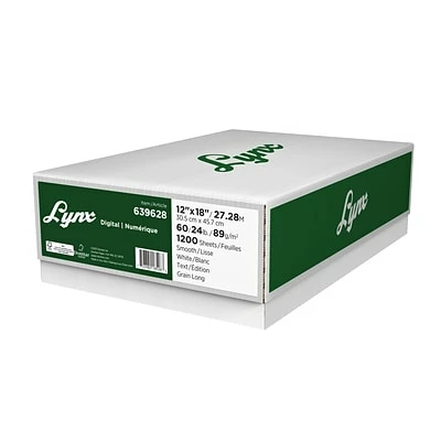 Discount 😉 Domtar Lynx Opaque Laser Paper Domtar Lynx Opaque 12" X 18" 60 Lbs. Digital Ultra Smooth Laser Paper, White, 1200/Case 😀