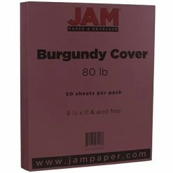 Best Pirce 💯 Jam® Cardstock Paper JAM Paper® Matte Cardstock, 8.5 X 11, 80lb Burgundy, 50/pack (36395837) 💯