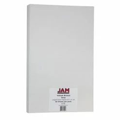 Wholesale ✨ Jam® Cardstock Paper JAM Paper Index Cardstock Paper, 67 Lbs, 8.5" X 14", Gray Vellum Bristol, 50/Pack (16928442) ❤️
