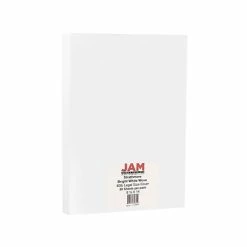 Outlet ✔️ Jam® Cardstock Paper JAM Paper Strathmore 80 Lb. Cardstock Paper, 8.5" X 14", Bright White Wove, 50 Sheets/Pack (17428894) ✔️