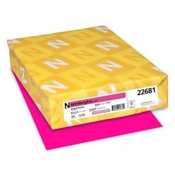 Best Sale 💯 Astrobrights Colored Paper, 24 Lbs., 8.5" X 11", Fireball Fuchsia, 500 Sheets/Ream (22681/21688) 😉