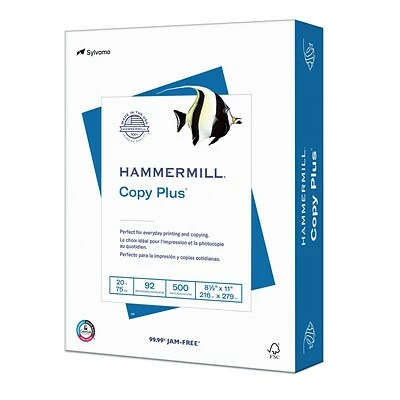 Outlet 🔔 HammerMill® Copy Plus Copy Paper 🔨 Hammermill Copy Plus 8.5" X 11" Copy Paper, 20 Lbs., 92 Brightness, 500/Ream (105007) ⭐