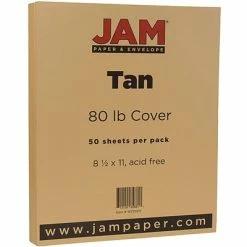 Top 10 🔔 Jam® Cardstock Paper JAM Paper 80 Lb. Cardstock Paper, 8.5" X 11", Light Brown Tan, 50 Sheets/Pack (16729211) 🎁