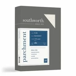Deals 🔔 Classic Paper Southworth 8.5" X 11" Specialty Paper, 24 Lbs., Ivory Parchment, 500 Sheets/Box (984C) 🔔