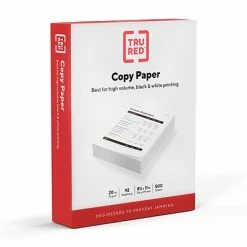 Coupon ✔️ Staples® Copy Paper TRU RED™ 8.5" X 11" Copy Paper, 20 Lbs., 92 Brightness, 500 Sheets/Ream (TR56957) 💯