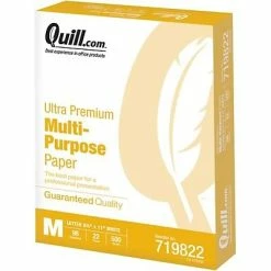 Best Sale 😀 Quill Brand® Ultra Multipurpose Paper Quill Brand® 8.5" X 11" Multipurpose Paper, 22 Lbs., 98 Brightness, 500 Sheets/Ream (719822) ✨