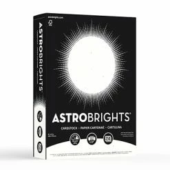 Flash Sale 👏 Card Stock Astrobrights 65 Lb. Cardstock Paper, 8.5" X 11", Stardust White, 250 Sheets/Pack (21408/22401) 👏