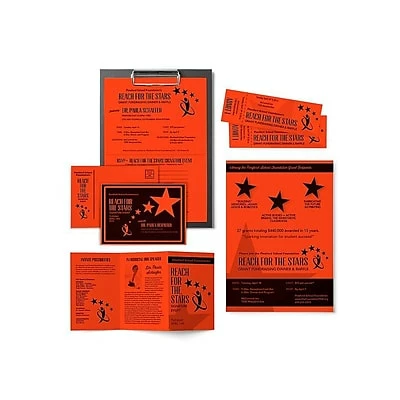 Budget 😉 Card Stock Astrobrights 65 Lb. Cardstock Paper, 8.5" X 11", Orbit Orange, 250 Sheets/Pack (WAU22761) 😀 - Image 4
