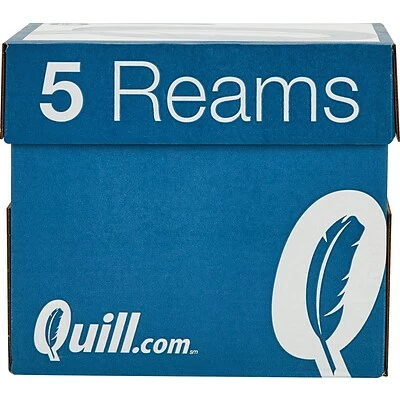 Cheapest 😉 Quill Brand® Copy Paper Quill Brand® 8.5" X 11" Multipurpose Copy Paper, 20 Lbs., 94 Brightness, 500 Sheets/Ream, 5 Reams/Carton (520555) 😀