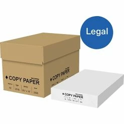 Wholesale ✨ Unbranded Copy & Printer Paper 8.5" X 14" Legal Size Copy Paper, 20 Lbs, 92 Brightness, 500 Sheets/Ream, 5 Reams/Carton (4073) 👍