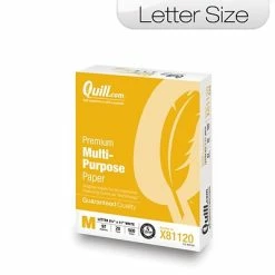 Deals 🌟 Quill Brand® Premium Multi-Purpose Paper Quill Brand® 8.5" X 11" Premium Multi-Purpose Paper, 20 Lbs., 97 Brightness, 500 Sheets/Ream (X81120) 🎁